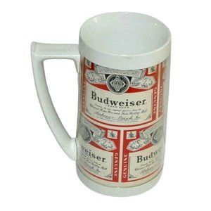 Budweiser 80's Thermo-Serv Plastic Stein Mug